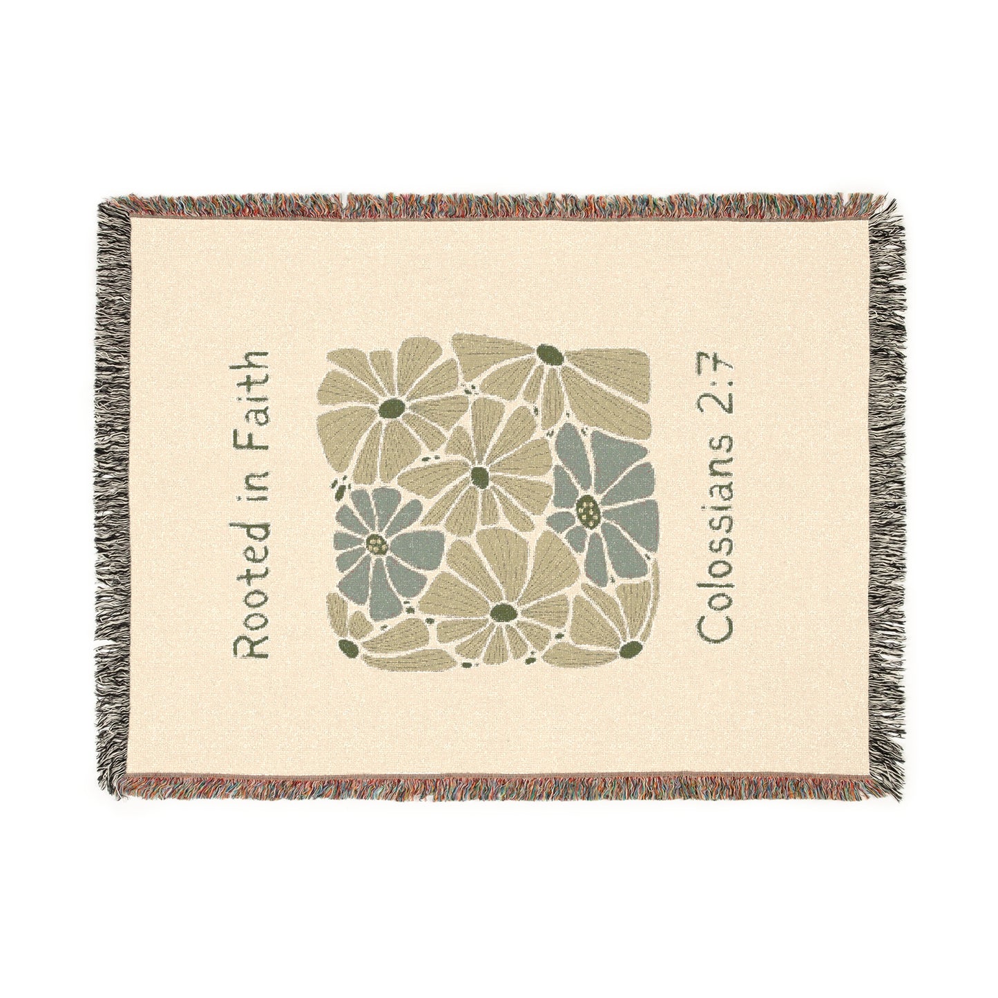 Rooted In Faith Woven Blanket