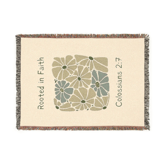 Rooted In Faith Woven Blanket